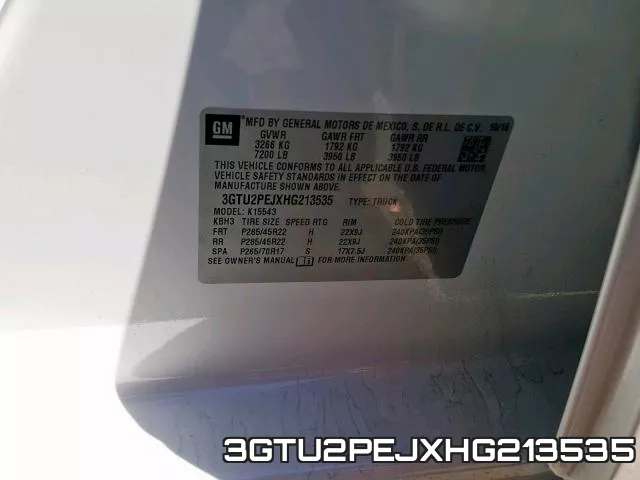 3GTU2PEJXHG213535 фото 2