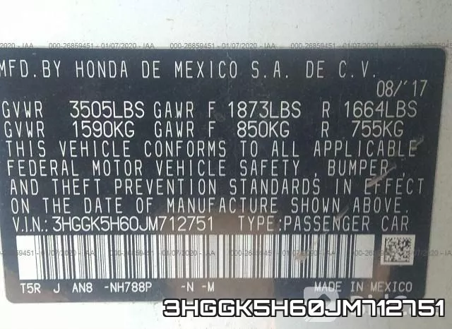 3HGGK5H60JM712751 фото 10