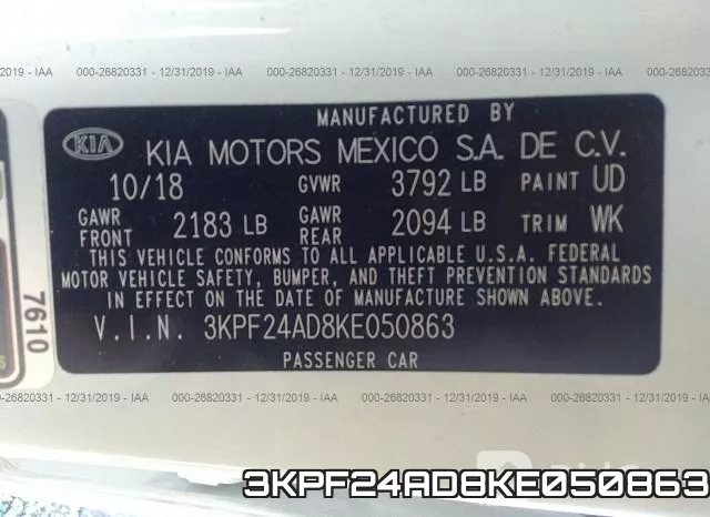 3KPF24AD8KE050863 фото 10