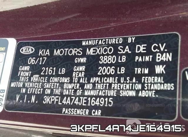 3KPFL4A74JE164915 фото 10