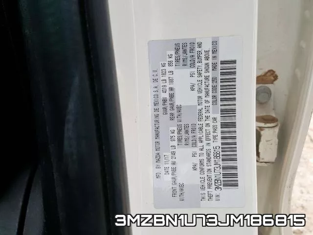 3MZBN1U73JM186815 фото 2