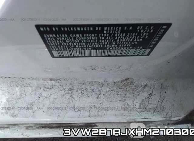 3VW2B7AJXHM270300 фото 10