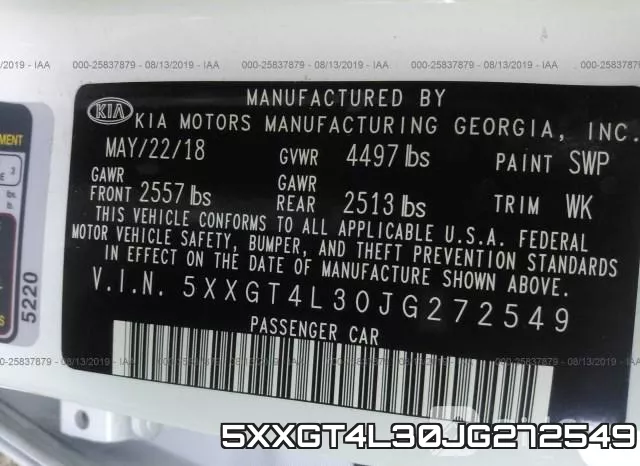 5XXGT4L30JG272549 фото 10