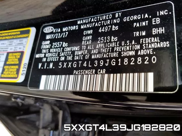 5XXGT4L39JG182820 фото 2