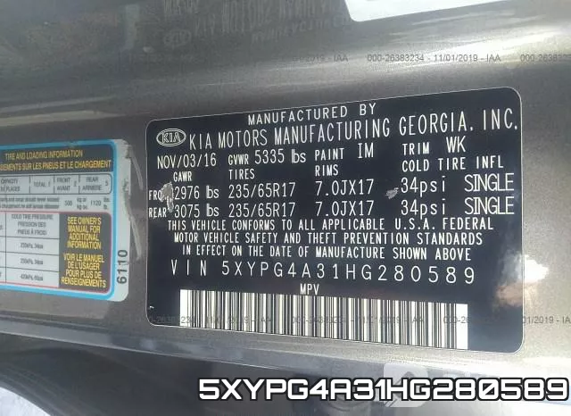 5XYPG4A31HG280589 фото 8