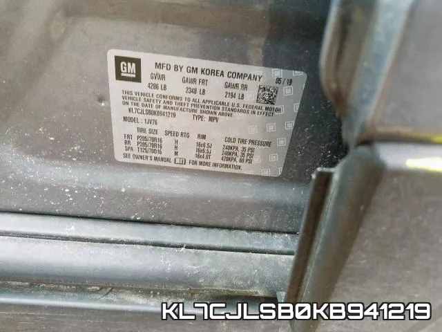 KL7CJLSB0KB941219 фото 2
