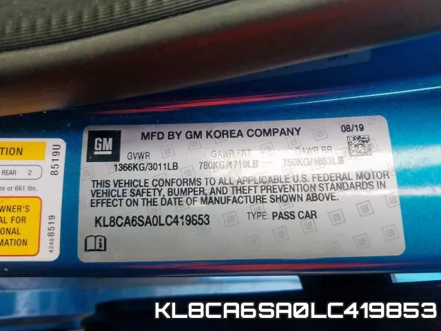 KL8CA6SA0LC419853 фото 2