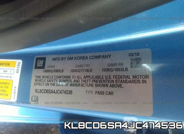 KL8CD6SA4JC474536 фото 8