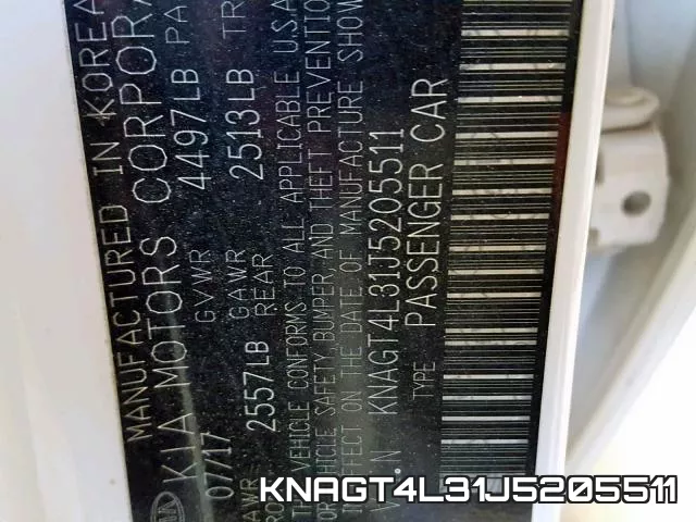 KNAGT4L31J5205511 фото 2