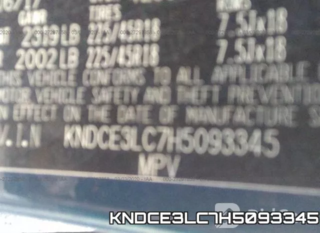 KNDCE3LC7H5093345 фото 10