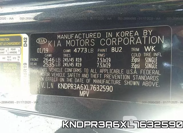 KNDPR3A6XL7632590 фото 6
