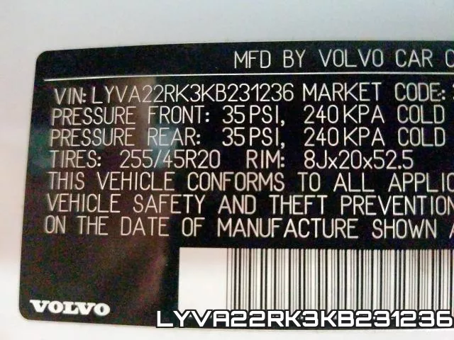 LYVA22RK3KB231236 фото 2