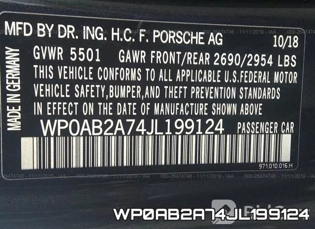 WP0AB2A74JL199124 фото 10