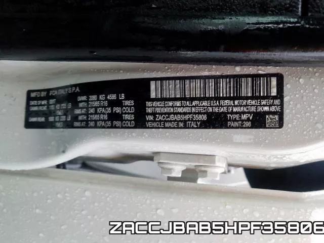 ZACCJBAB5HPF35806 фото 2