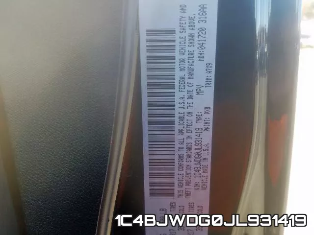 1C4BJWDG0JL931419 фото 2