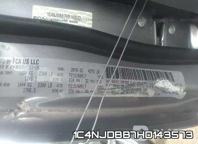 1C4NJDBB7HD143573 фото 10