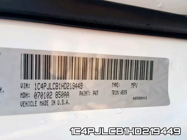1C4PJLCB1HD219449 фото 2