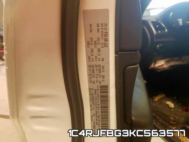 1C4RJFBG3KC563577 фото 2