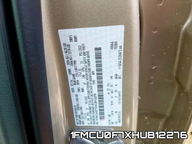 1FMCU0F7XHUB12276 фото 2