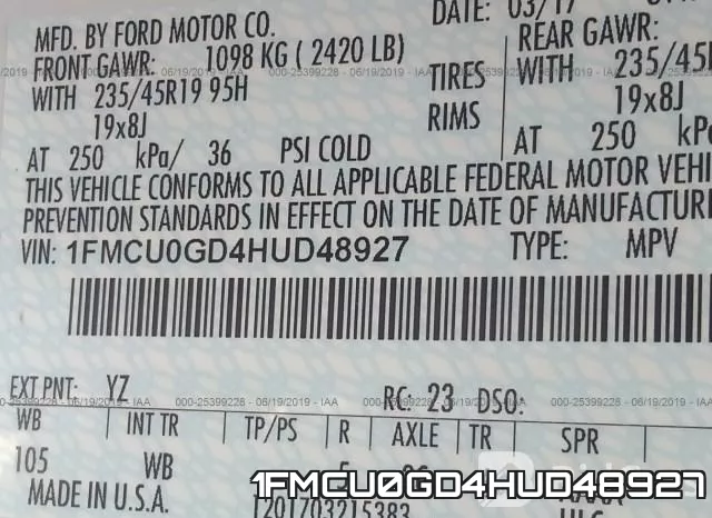 1FMCU0GD4HUD48927 фото 10