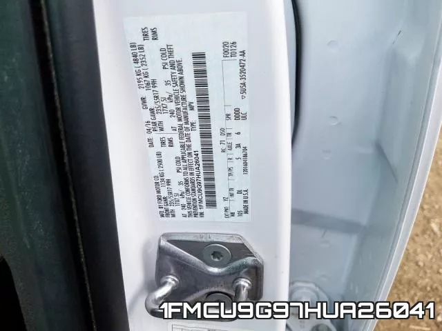 1FMCU9G97HUA26041 фото 2