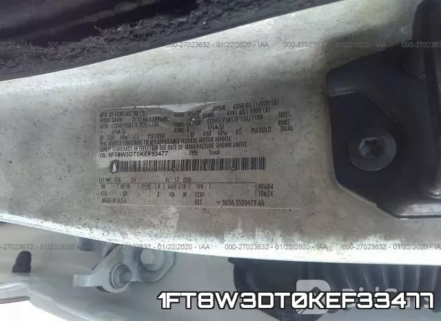1FT8W3DT0KEF33477 фото 10