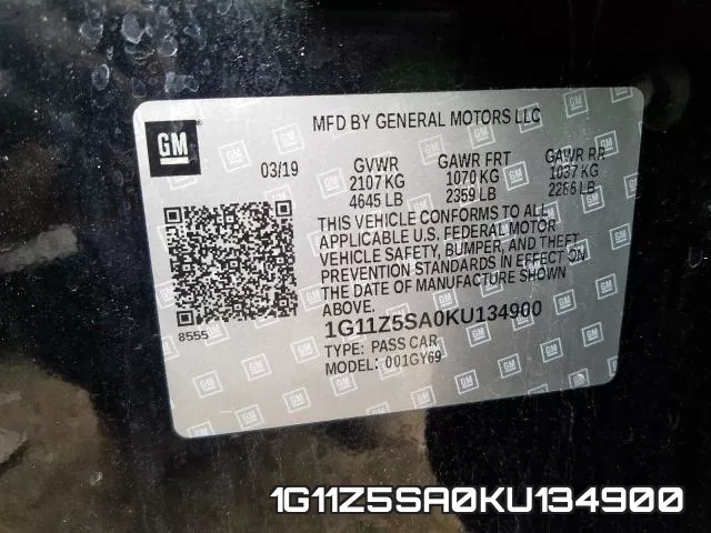 1G11Z5SA0KU134900 фото 2