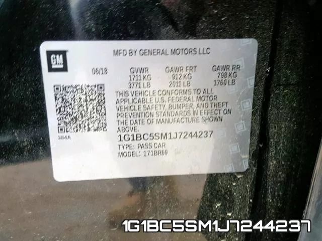 1G1BC5SM1J7244237 фото 2