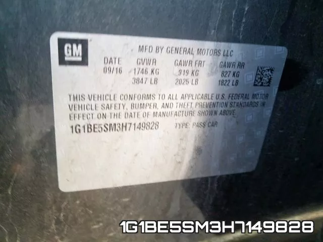 1G1BE5SM3H7149828 фото 2