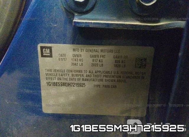1G1BE5SM3H7215925 фото 10