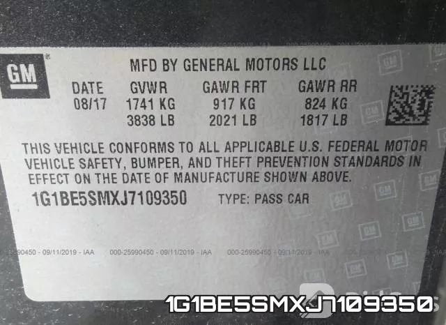 1G1BE5SMXJ7109350 фото 10