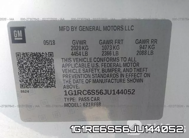 1G1RC6S56JU144052 фото 10
