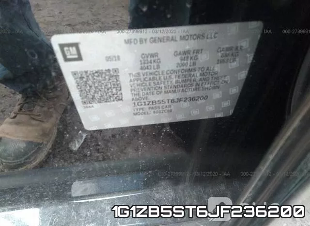 1G1ZB5ST6JF236200 фото 5