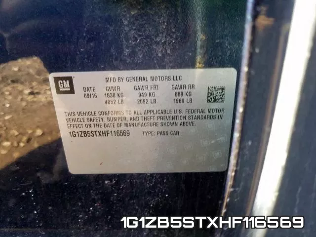 1G1ZB5STXHF116569 фото 2