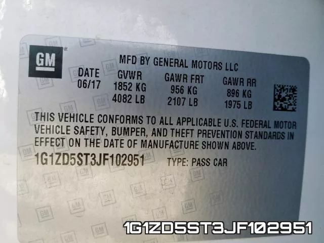 1G1ZD5ST3JF102951 фото 2