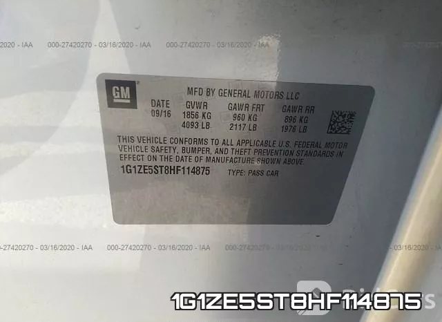 1G1ZE5ST8HF114875 фото 6