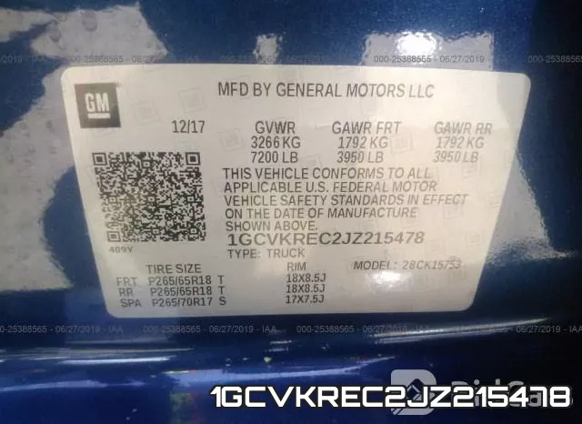 1GCVKREC2JZ215478 фото 7