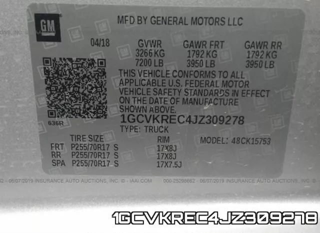 1GCVKREC4JZ309278 фото 10