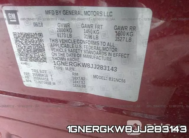1GNERGKW8JJ283143 фото 3