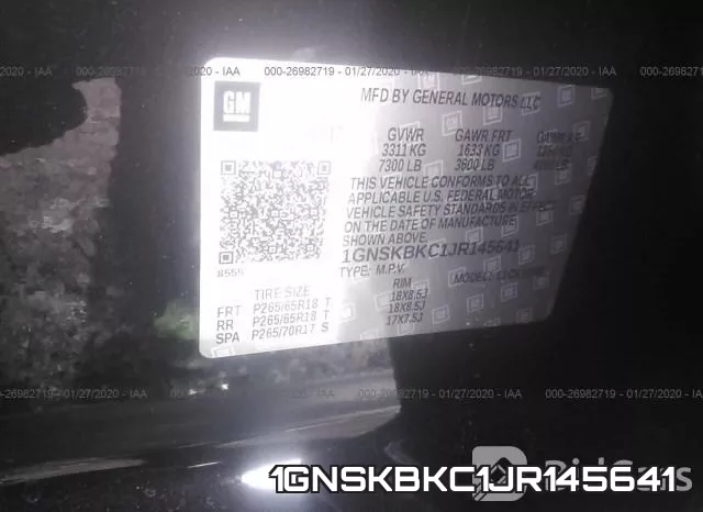 1GNSKBKC1JR145641 фото 10