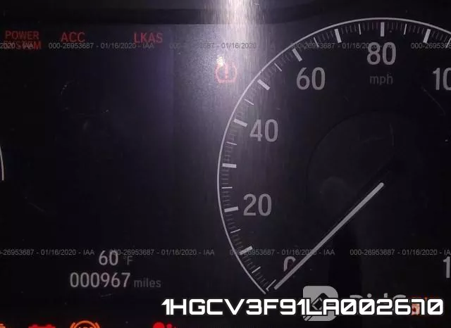 1HGCV3F91LA002670 фото 8
