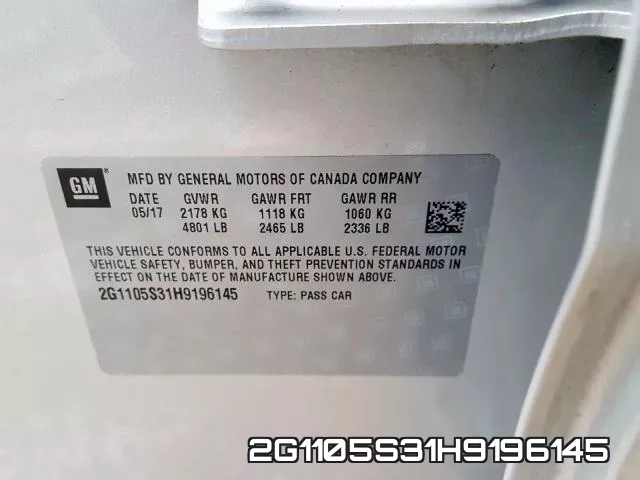 2G1105S31H9196145 фото 2