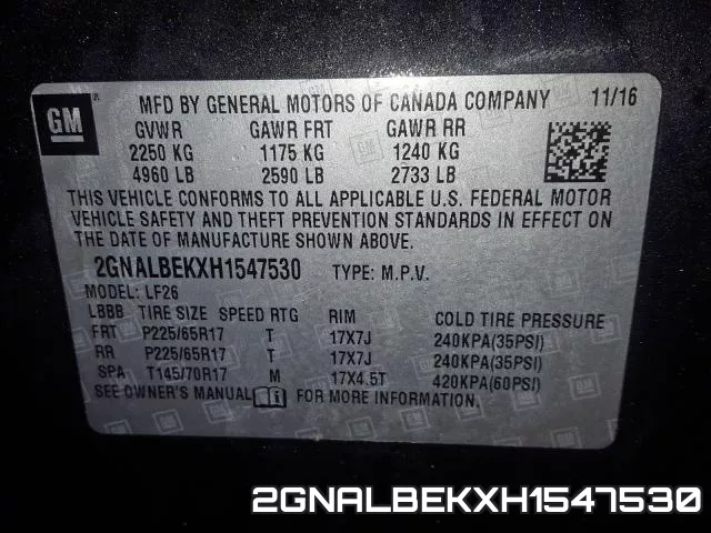 2GNALBEKXH1547530 фото 2
