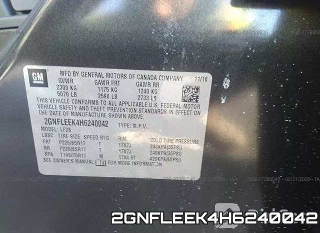 2GNFLEEK4H6240042 фото 10