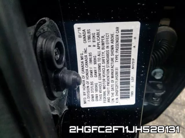 2HGFC2F71JH528131 фото 2
