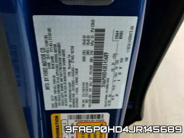 3FA6P0HD4JR145689 фото 2