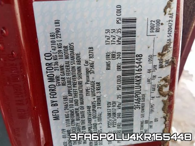 3FA6P0LU4KR165448 фото 2