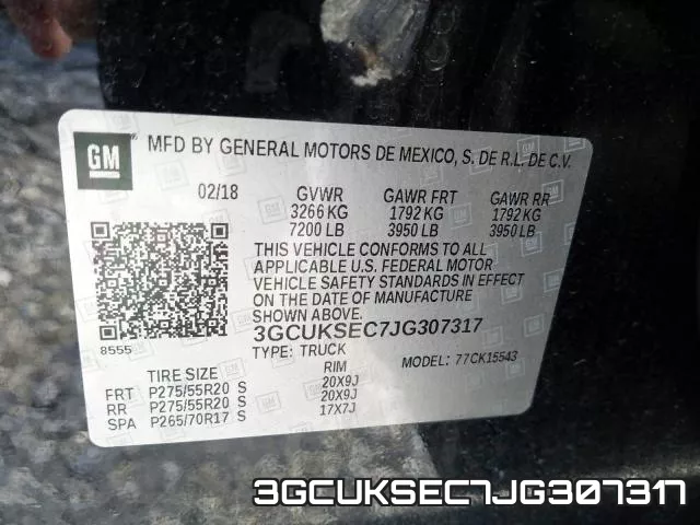 3GCUKSEC7JG307317 фото 2