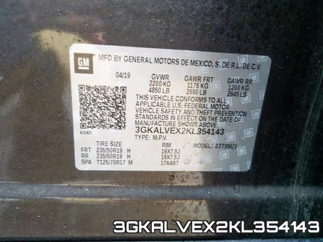 3GKALVEX2KL354143 фото 2