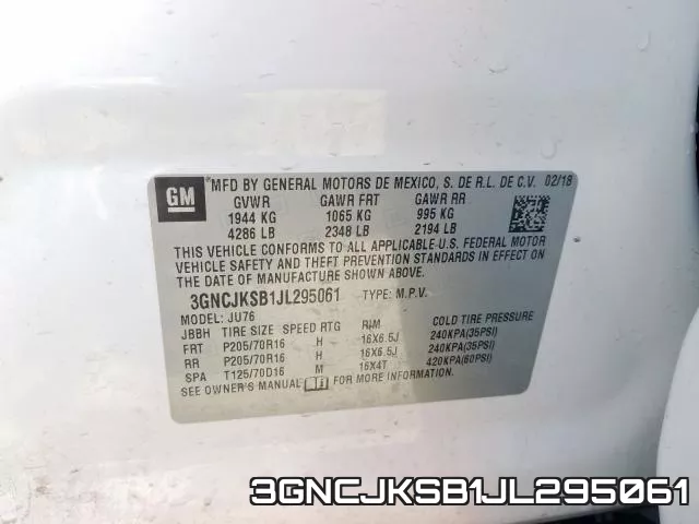 3GNCJKSB1JL295061 фото 2